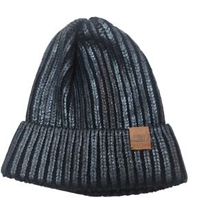 Simply Southern Black Knit Beanie Hat Metallic Sparkle Warm Winter‎ Cap